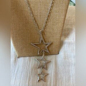Three Stars Cara NY Pendant‎ Necklace Vintage Marked